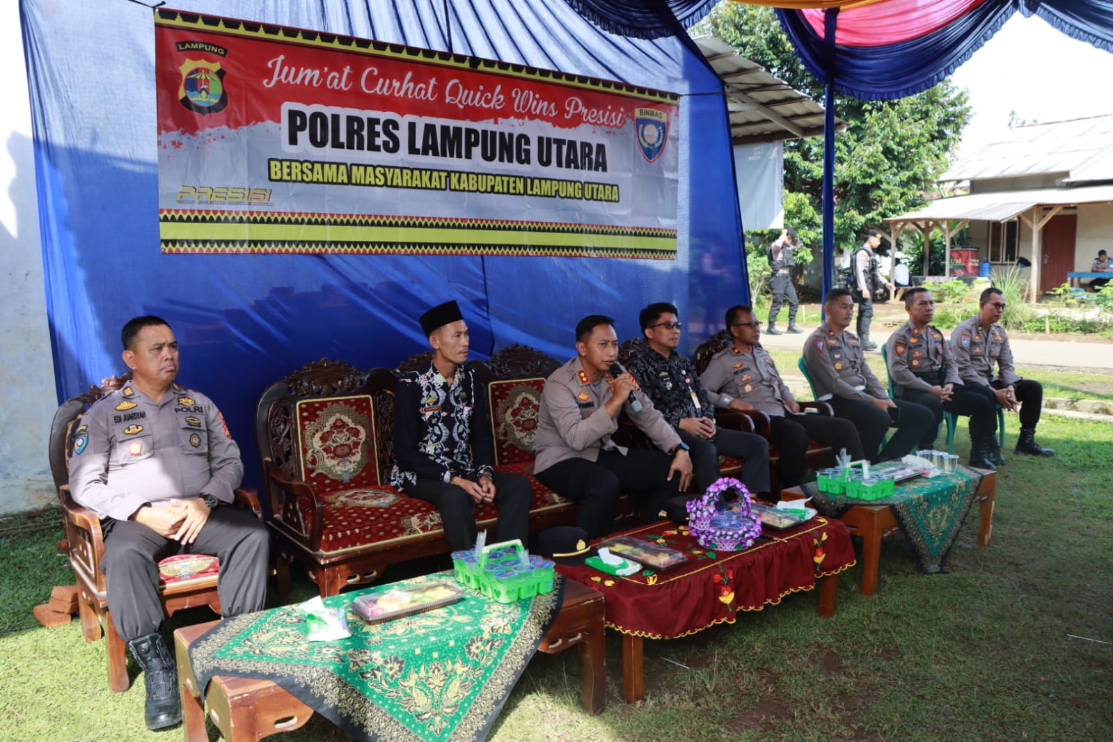 Program ‘Jumat curhat’, Kapolres Lampung Utara sambangi warga Kelurahan Rejosari