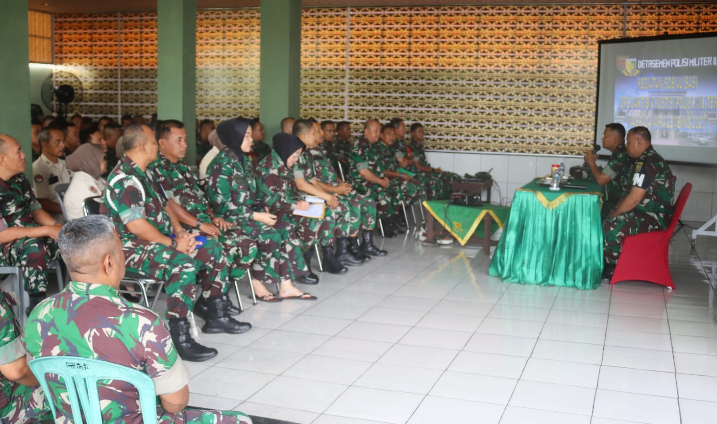 Cegah Pelanggaran Hukum, Kodim 0410/KBL Ikuti Sosialisasi Ops Gaktib Dan Yustisi Polisi Militer