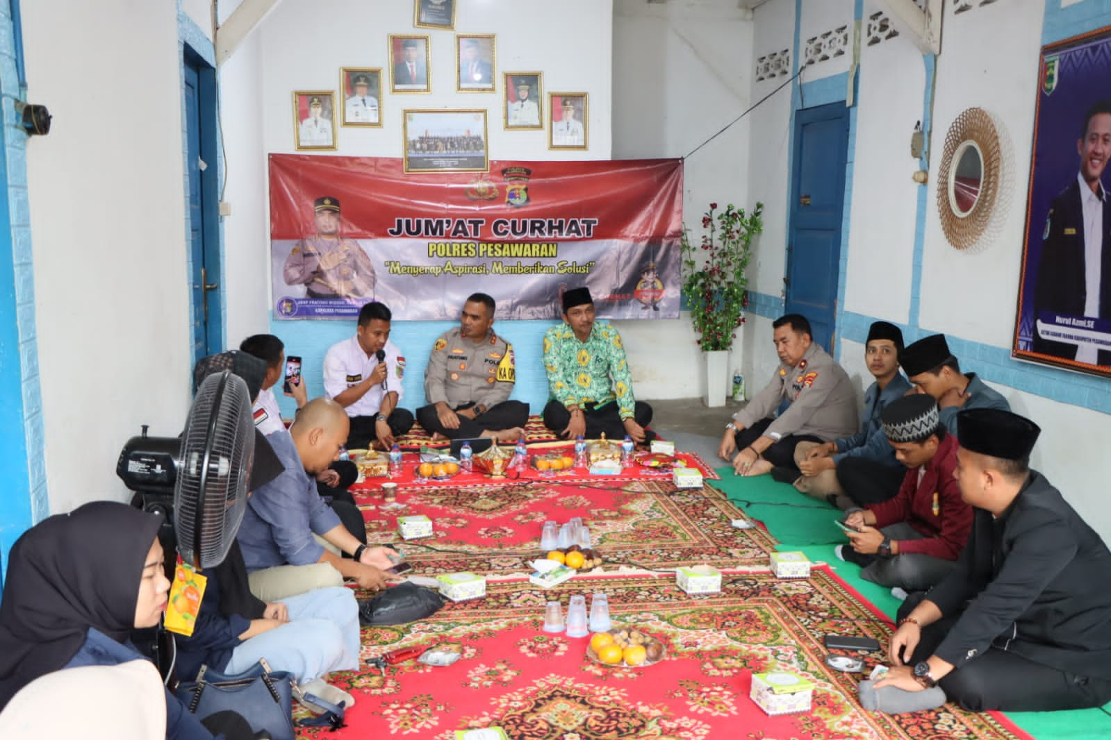 Kapolres Pesawaran Adakan Jumat Curhat di Markas Karang Taruna Kab. Pesawaran