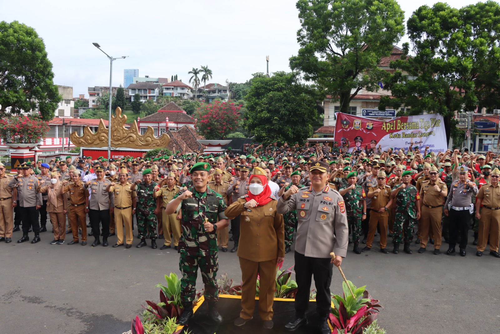 Apel Tiga Pilar, Kapolresta Bandar Lampung Siap Menjamin Keamanan dan Ketertiban di Kota Bandar Lampung