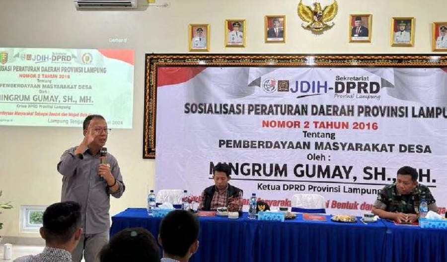 Ketua DPRD Mingrum Gumay Tanggapi Usulan Para Pemuda Lampung Tengah