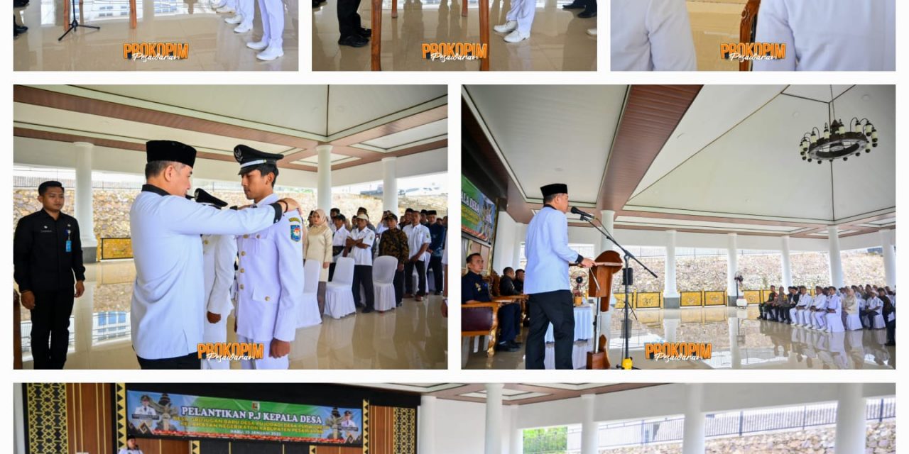 Bupati Dendi Ramadhona Lantik Tiga Penjabat Kepala Desa