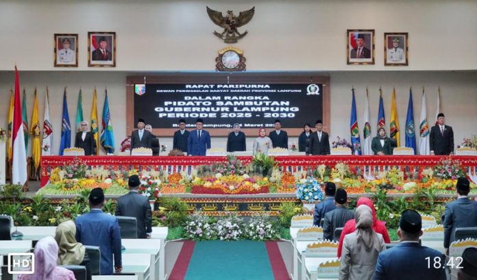 Rapat Paripurna DPRD Provinsi Lampung Berharap Seluruh Elemen Masyarakat Dapat Berpartisipasi Dalam Pembangunan